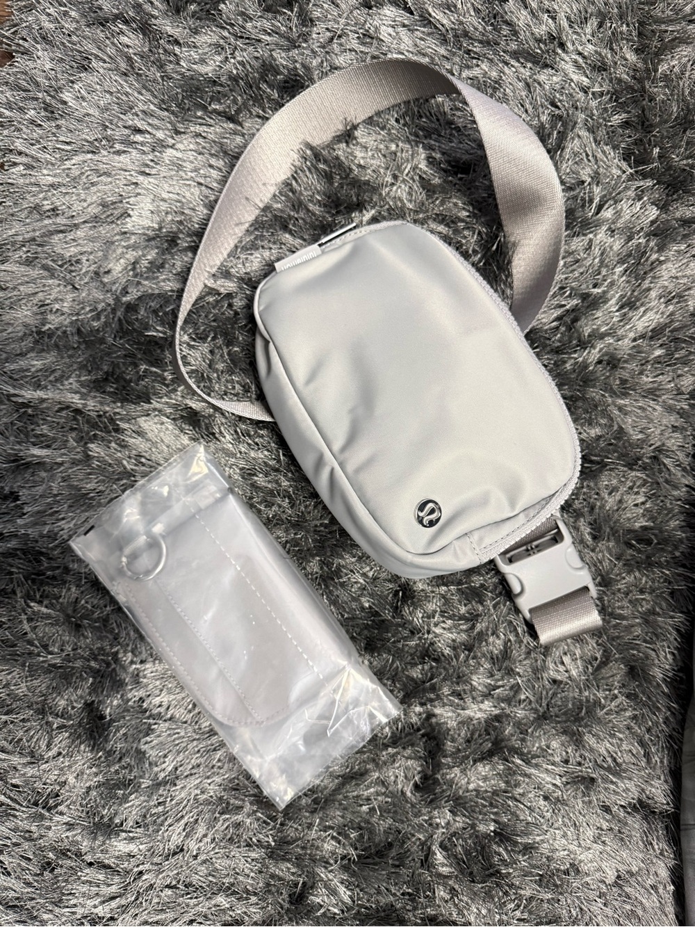 Lululemon Light grey Crossbody  Bag and Pouch